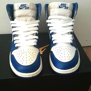 Jordan 1 HI, Blue Storm 2016 Size 6Y =Women 7.5